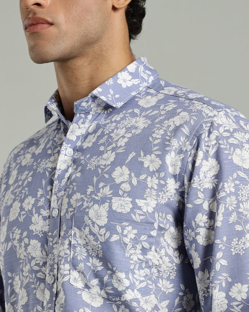 Garden Sky Blue Print -Full-Stain Proof