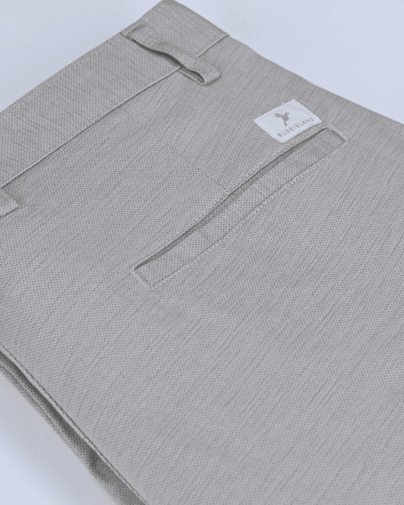 Beige Cream Dot Printed - 2 way stretch - COTTON PANT