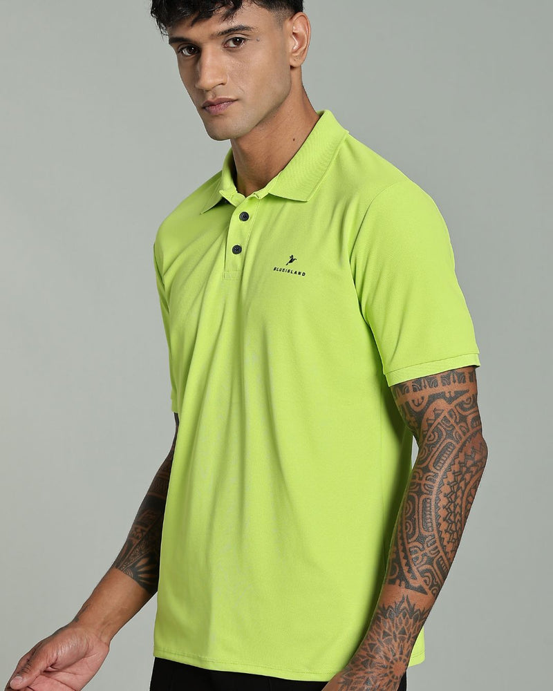 Lime Green - Active wear Polo Tshirt