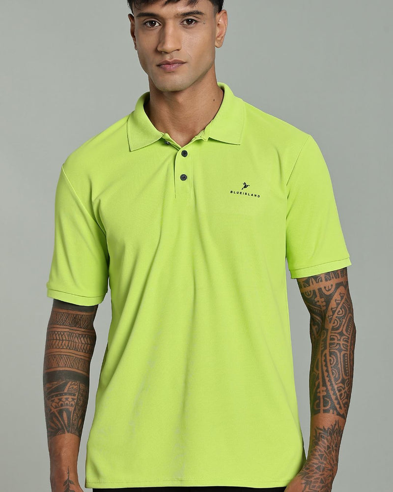 Lime Green - Active wear Polo Tshirt