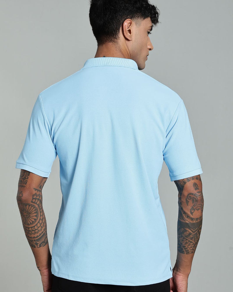 Sky Blue - Active wear Polo Tshirt