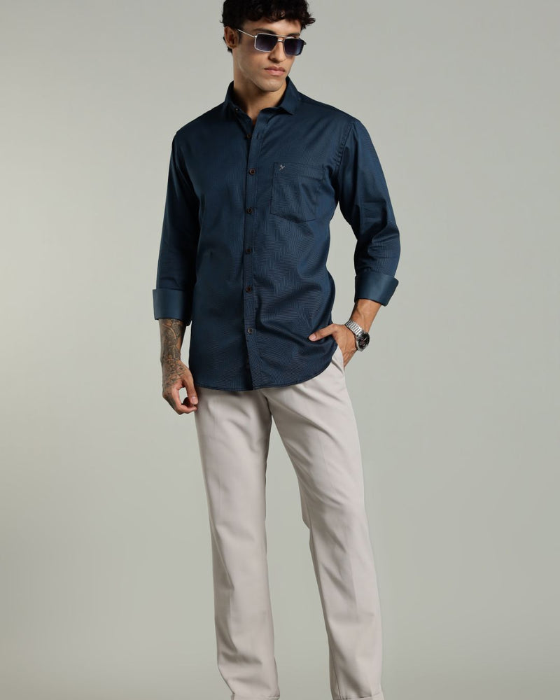 Green Cube Print -Full-Stain Proof