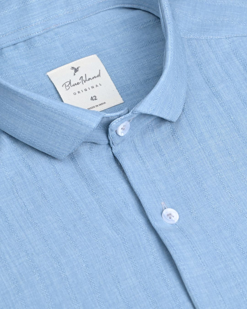 Aqua Blue Dotted Lines - Full - Airlite Shirt