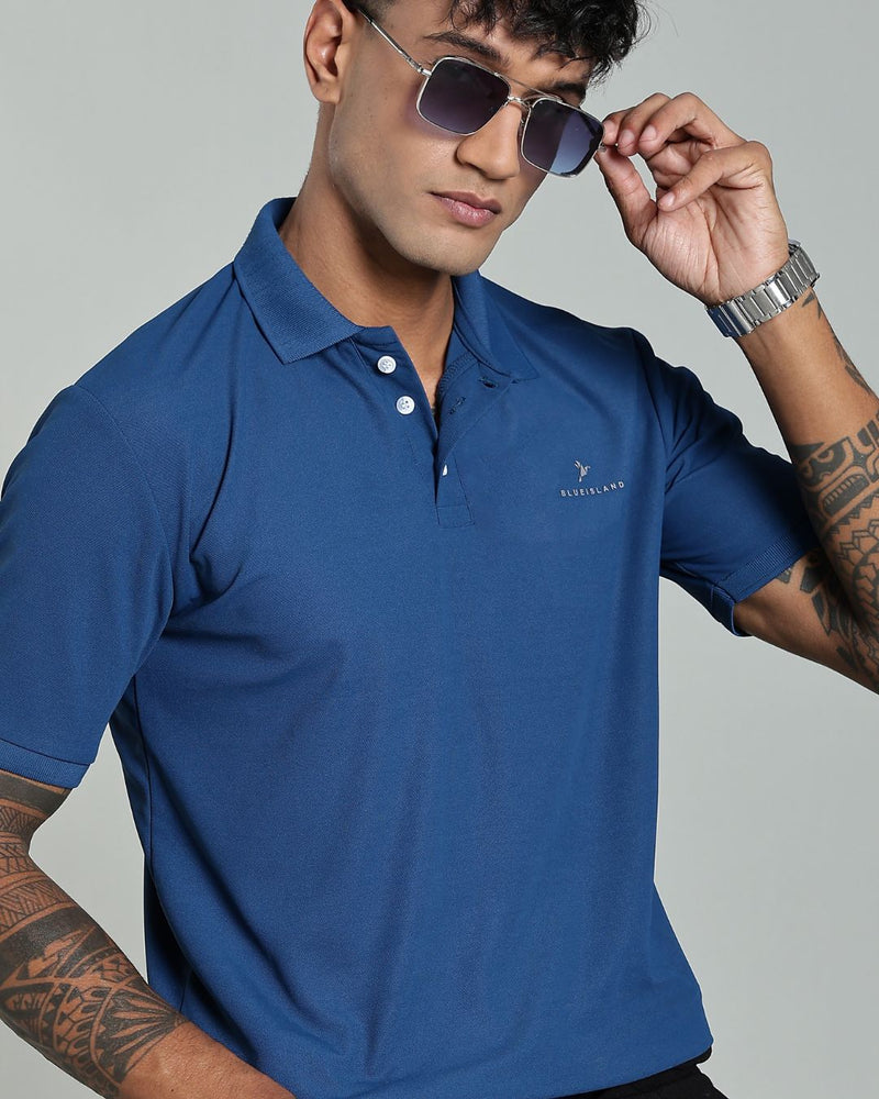 Sapphire Blue - Active wear Polo Tshirt