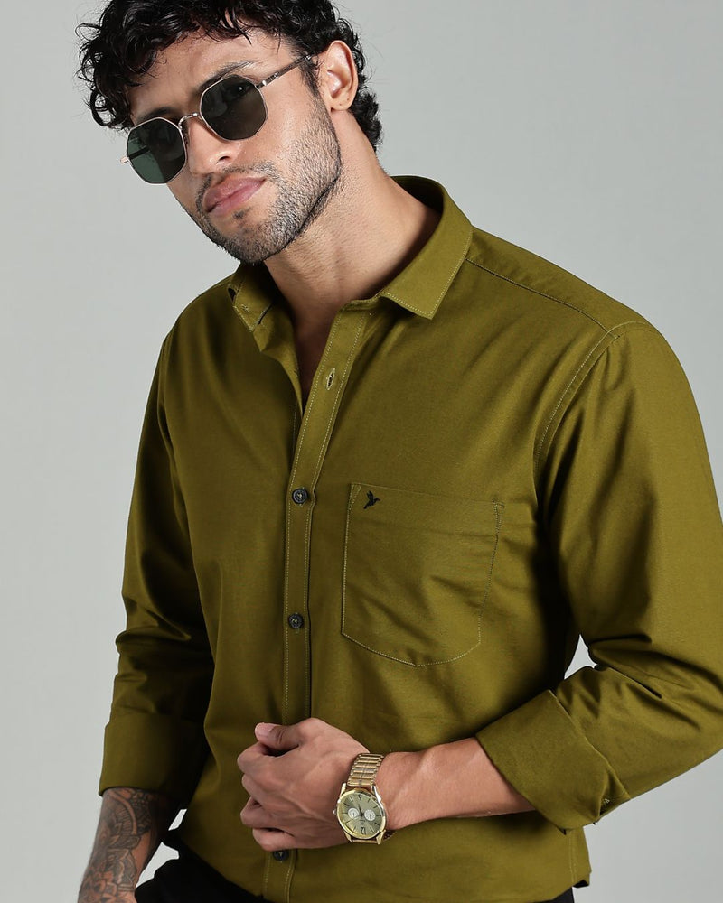 Khaki Green Solid- Full-Stain Proof
