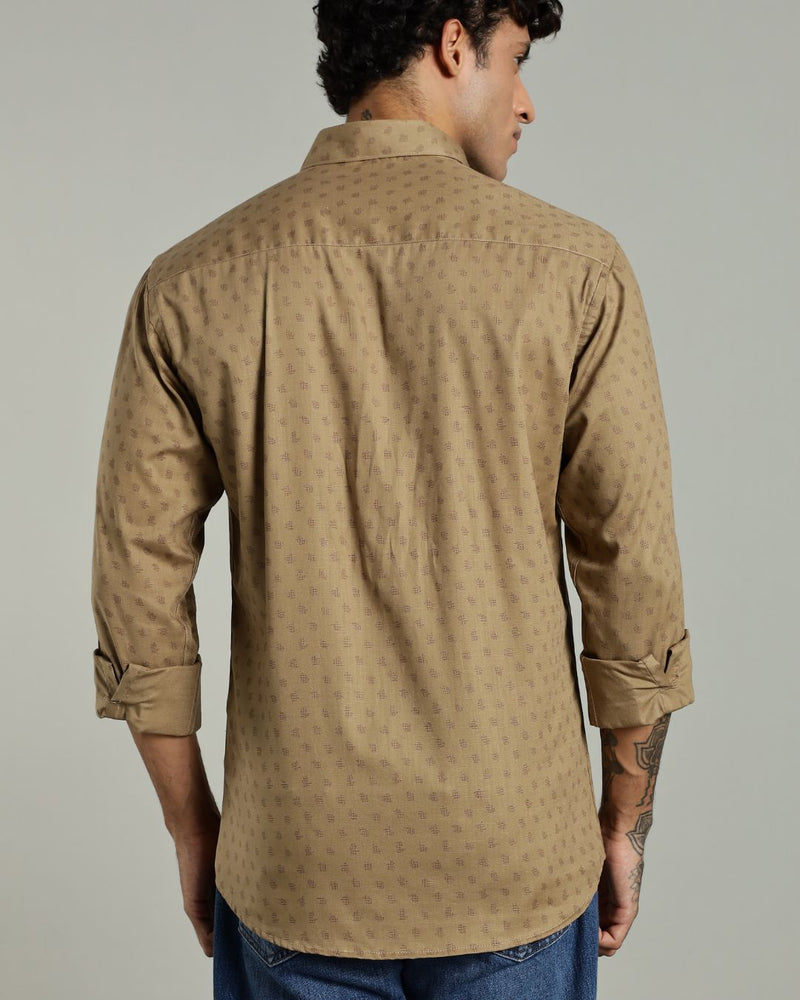 Brown Strike Print -Full-Stain Proof