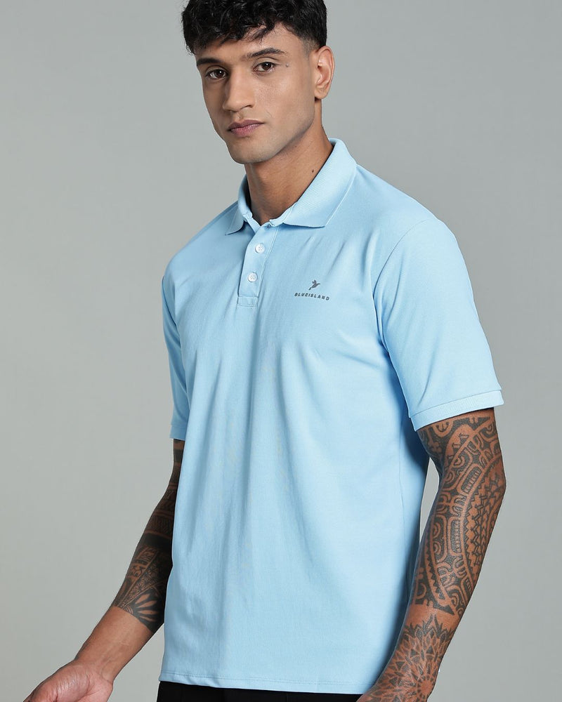 Sky Blue - Active wear Polo Tshirt