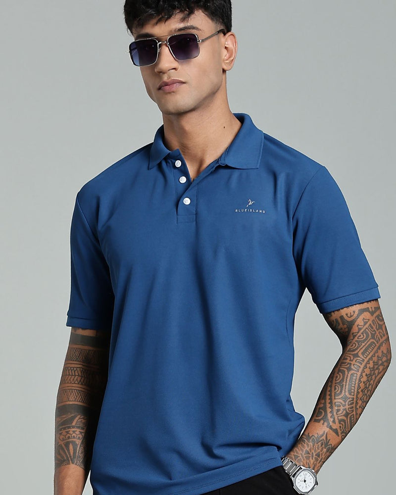 Sapphire Blue - Active wear Polo Tshirt