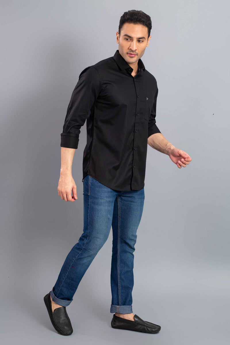 Pure Black Solid-Full-Stain Proof