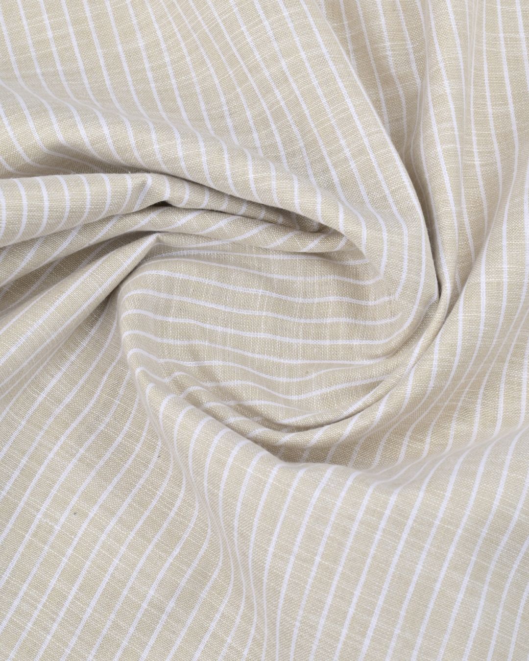 Gold & White - Full Sleeve - Striped Linen