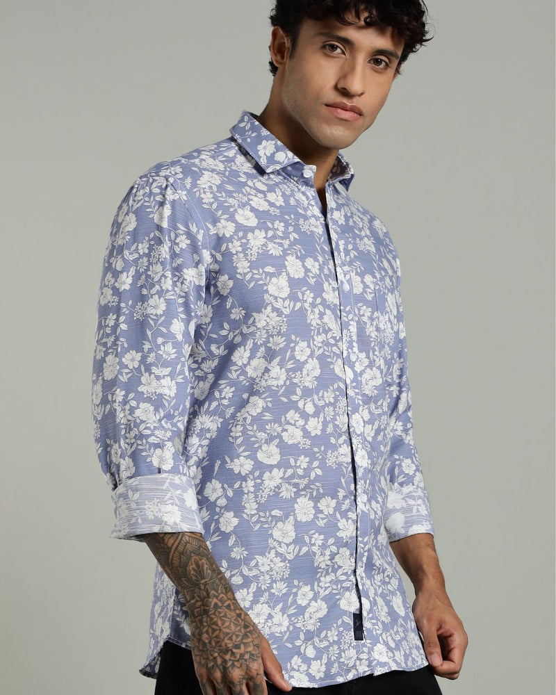 Garden Sky Blue Print -Full-Stain Proof