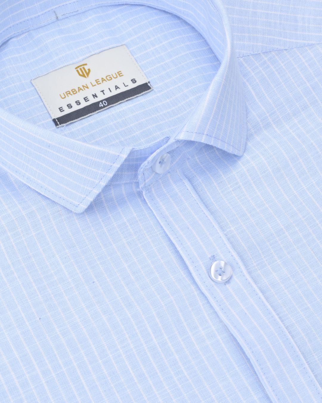 Blue & White - Full Sleeve - Striped Linen