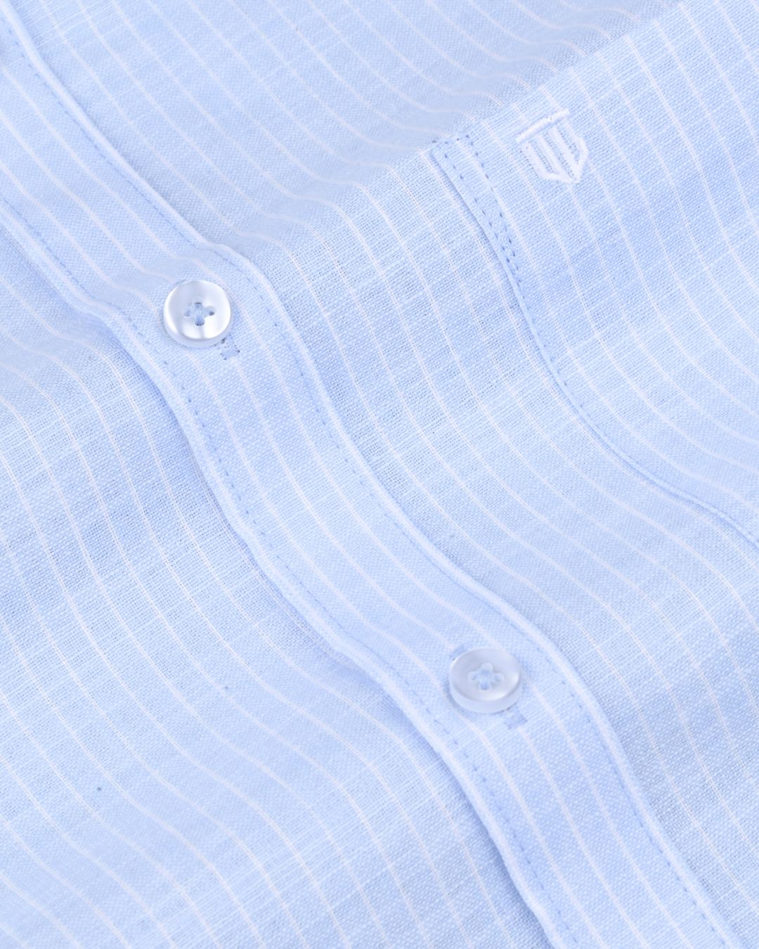 Blue & White - Full Sleeve - Striped Linen