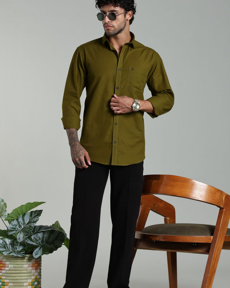 Khaki Green Solid- Full-Stain Proof