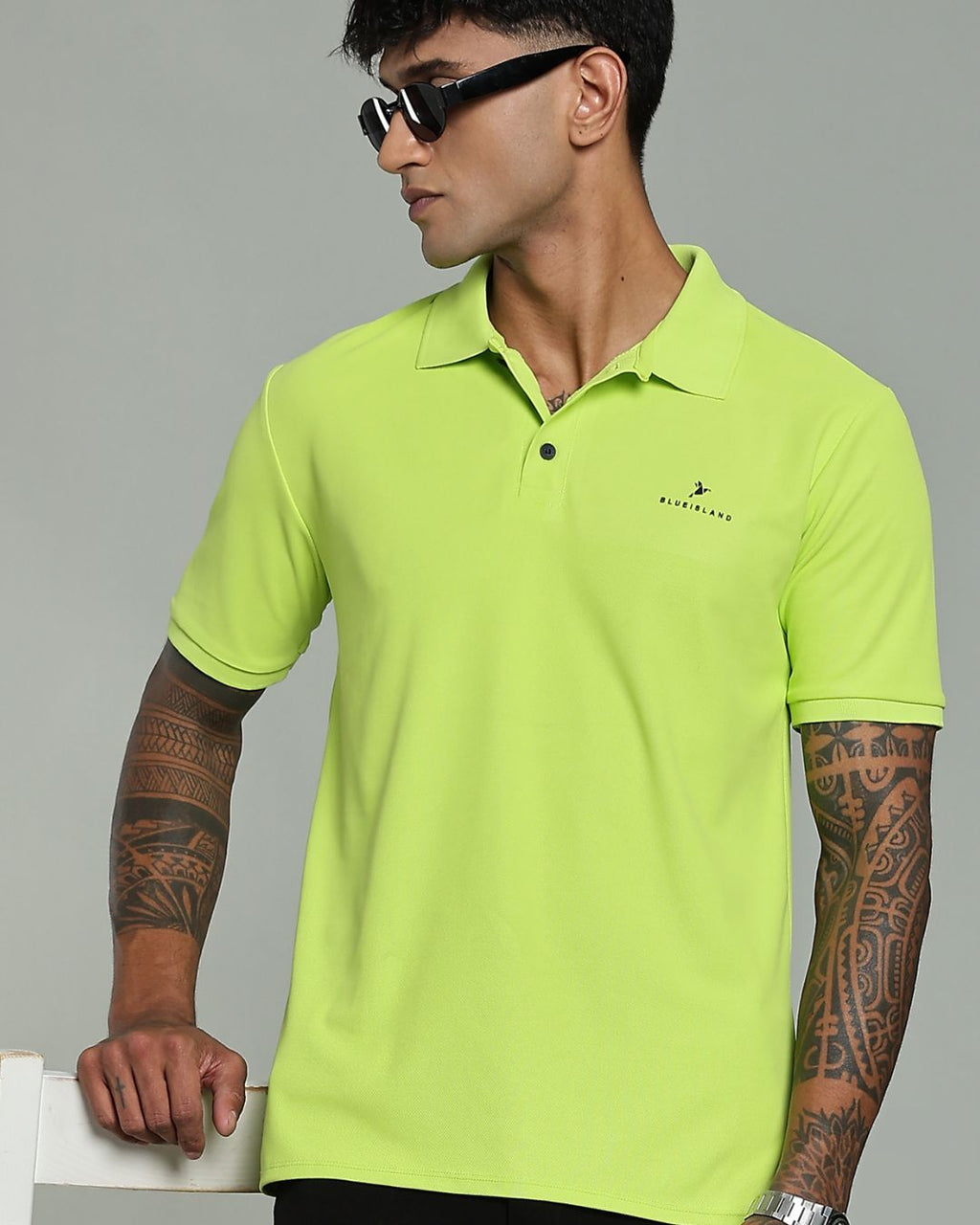 Lime Green - Active wear Polo Tshirt