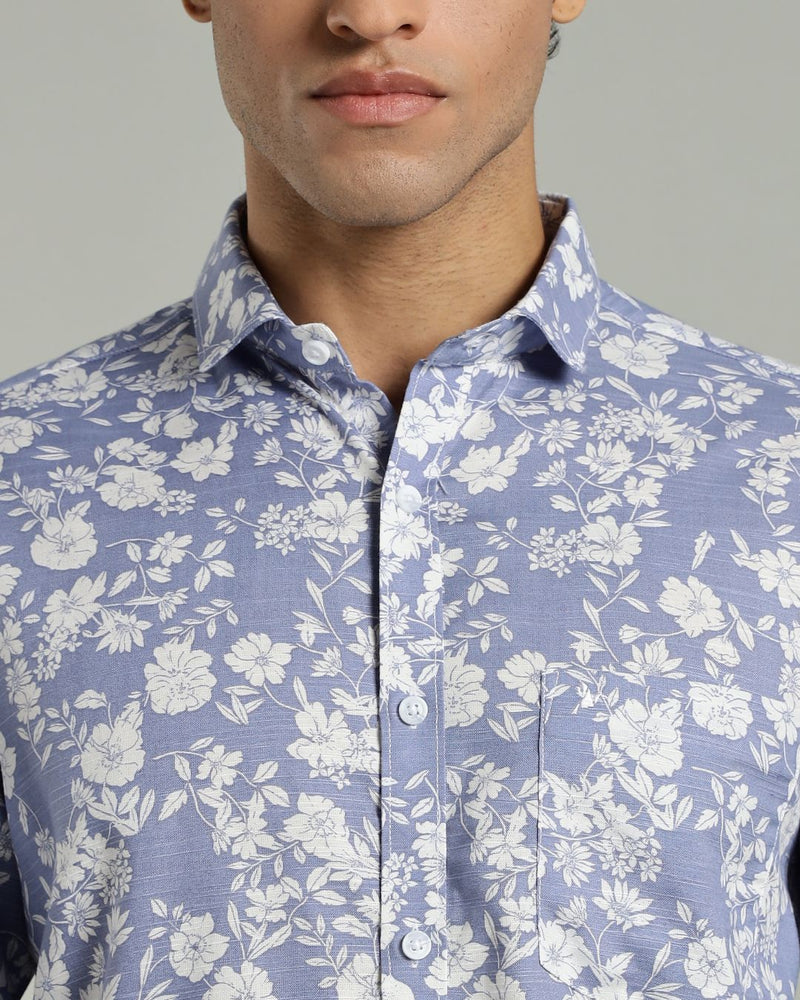 Garden Sky Blue Print -Full-Stain Proof