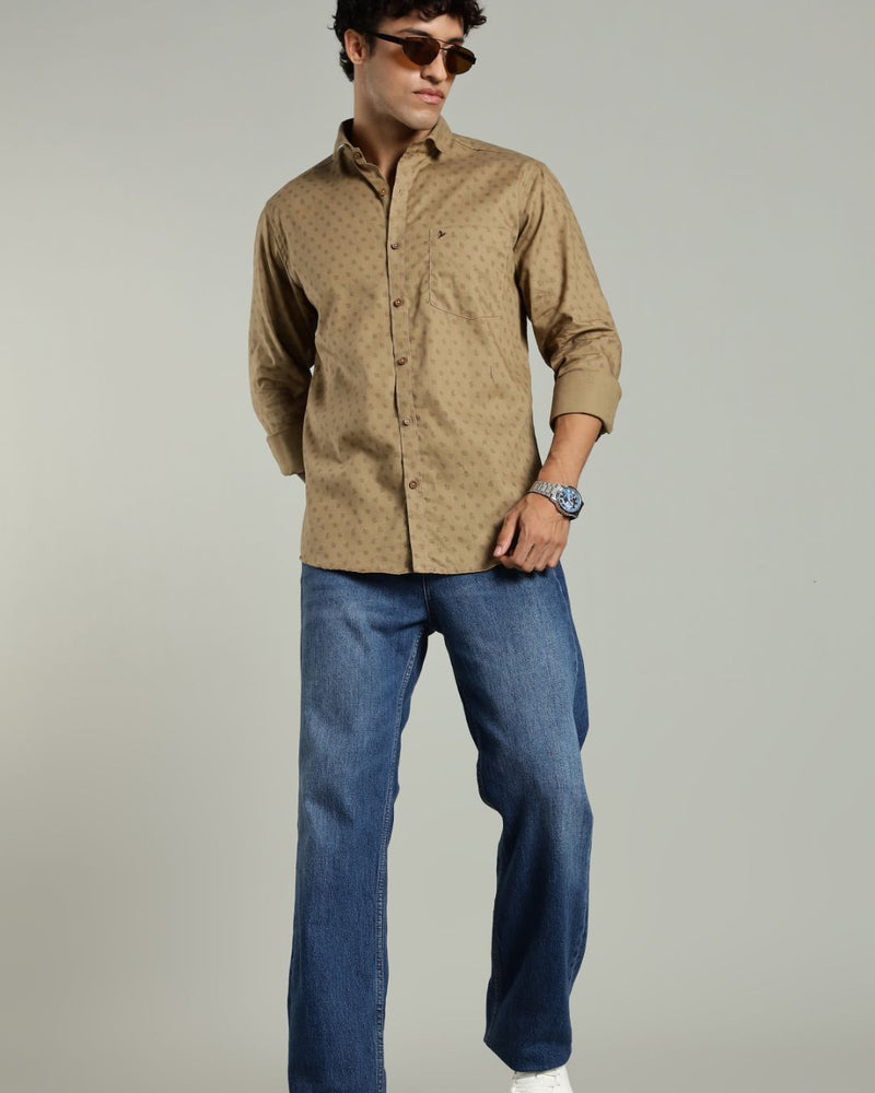 Brown Strike Print -Full-Stain Proof