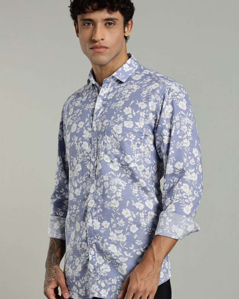 Garden Sky Blue Print -Full-Stain Proof