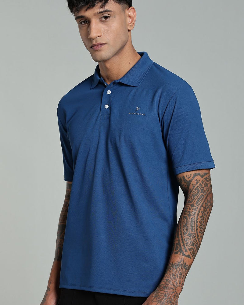 Sapphire Blue - Active wear Polo Tshirt