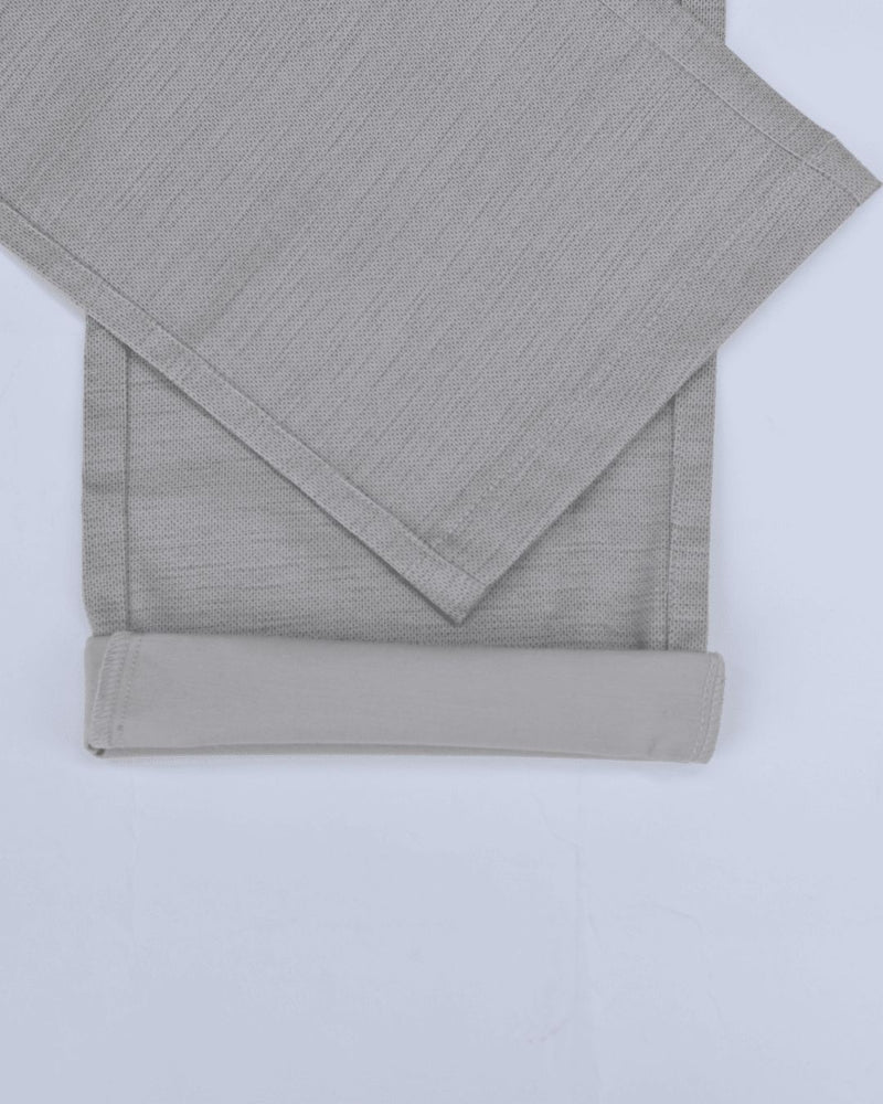 Beige Cream Dot Printed - 2 way stretch - COTTON PANT