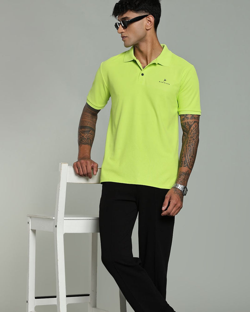 Lime Green - Active wear Polo Tshirt