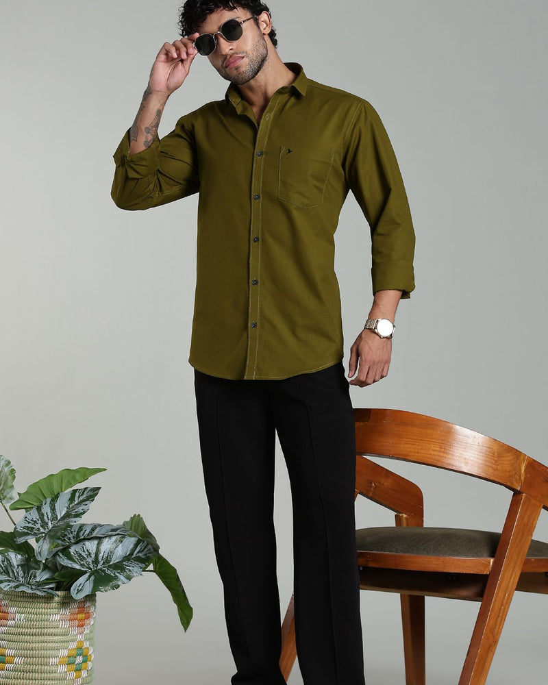 Khaki Green Solid- Full-Stain Proof