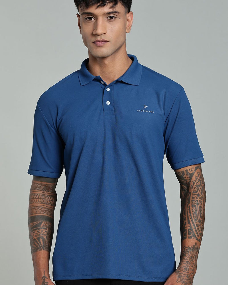 Sapphire Blue - Active wear Polo Tshirt