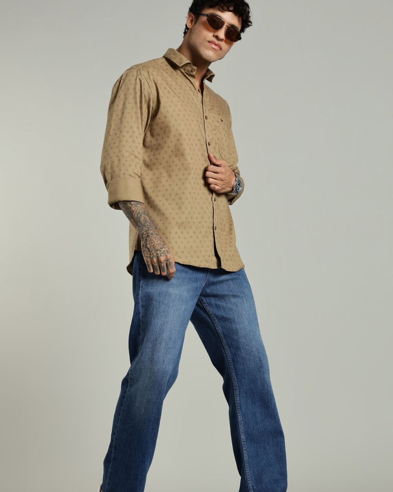 Brown Strike Print -Full-Stain Proof