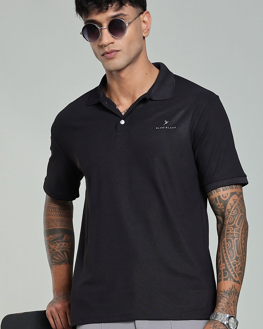 Bold Black - Active wear Polo Tshirt