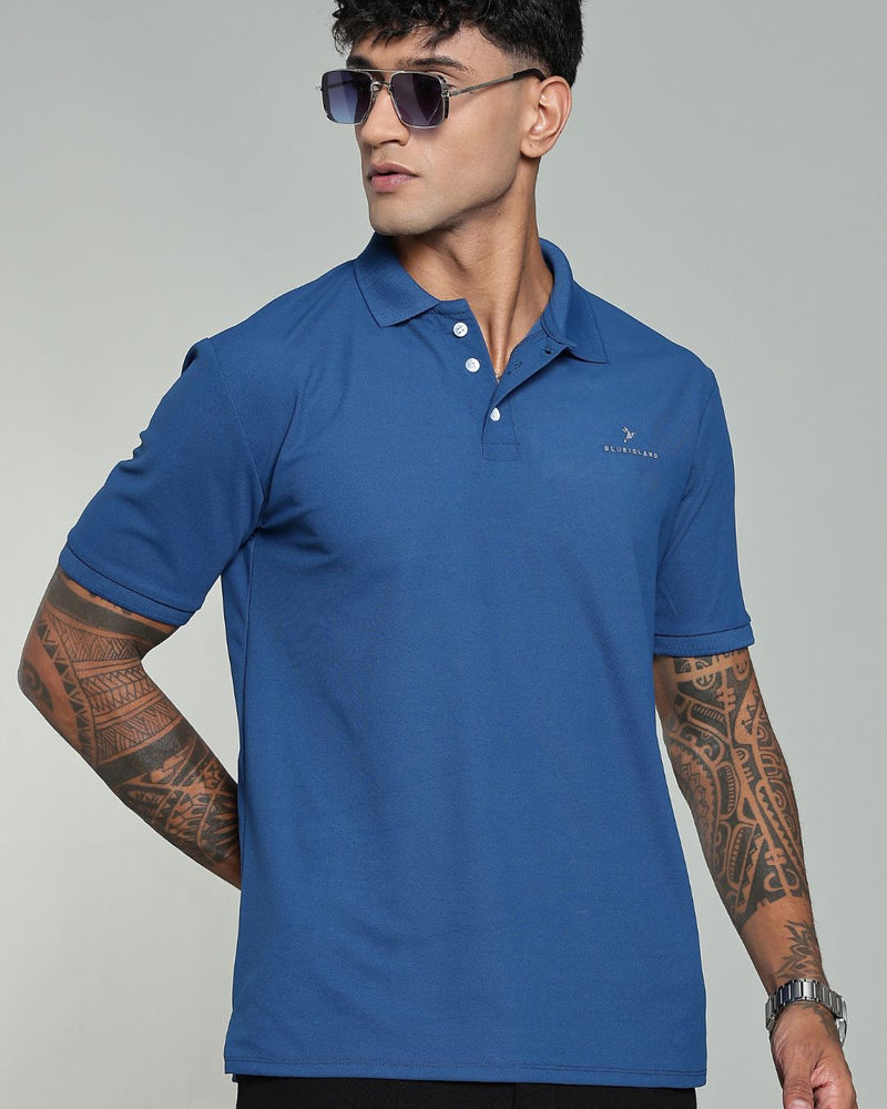 Sapphire Blue - Active wear Polo Tshirt
