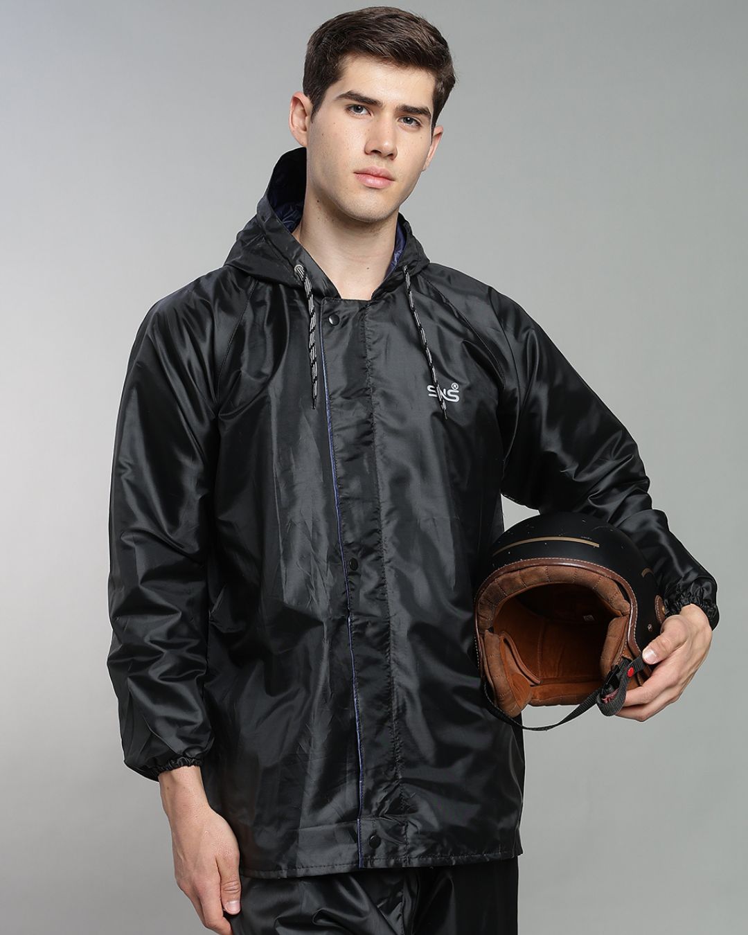 Black Rain Jacket with Pant