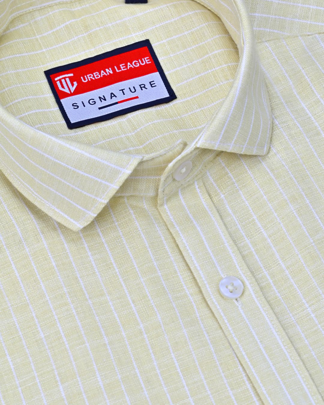 Olive Pastel Stripes - Full Sleeve - Bamboo Linen