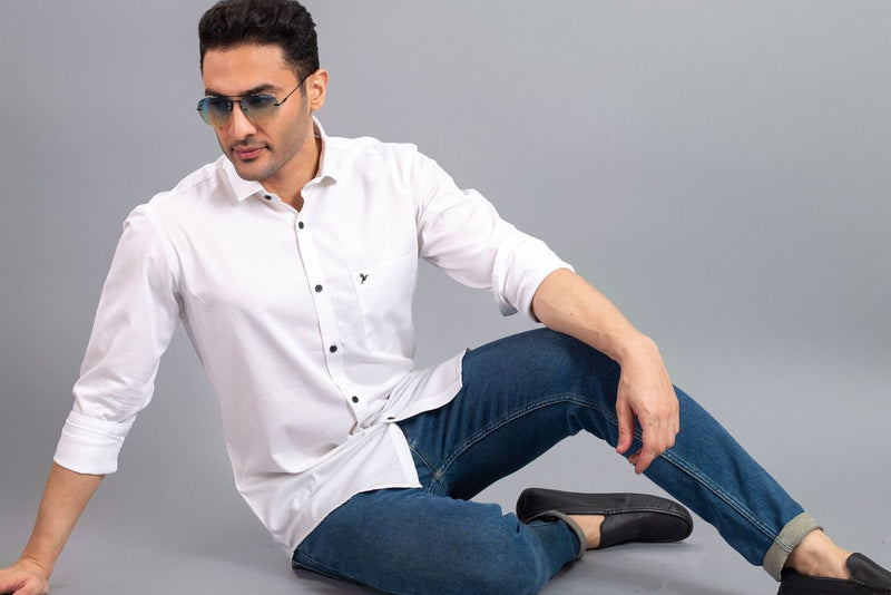 White with Black Solid-Full-Stain Proof