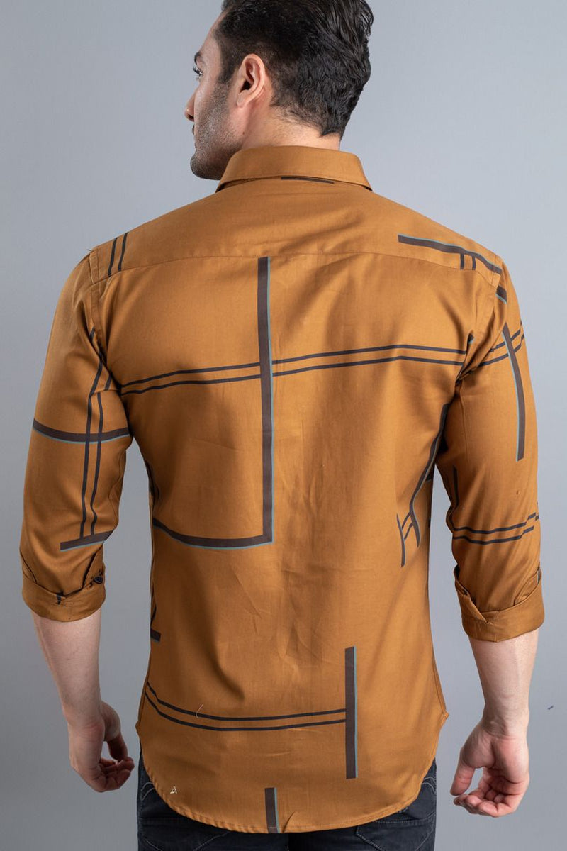 Golden Brown Print -Full-Stain Proof