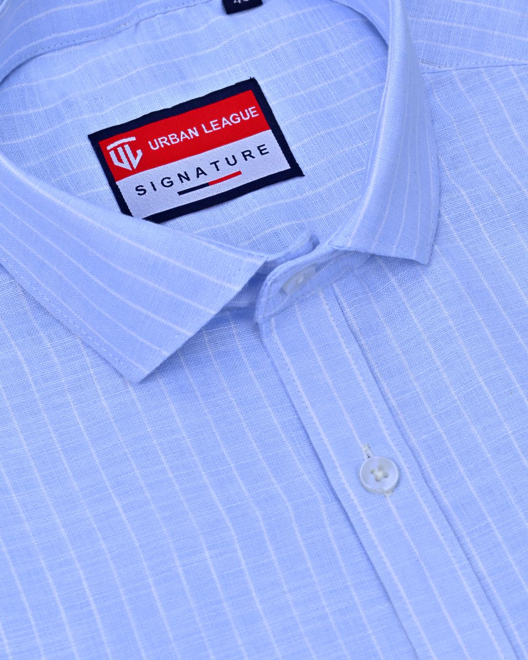 Blue Pastel Stripes - Full Sleeve - Bamboo Linen