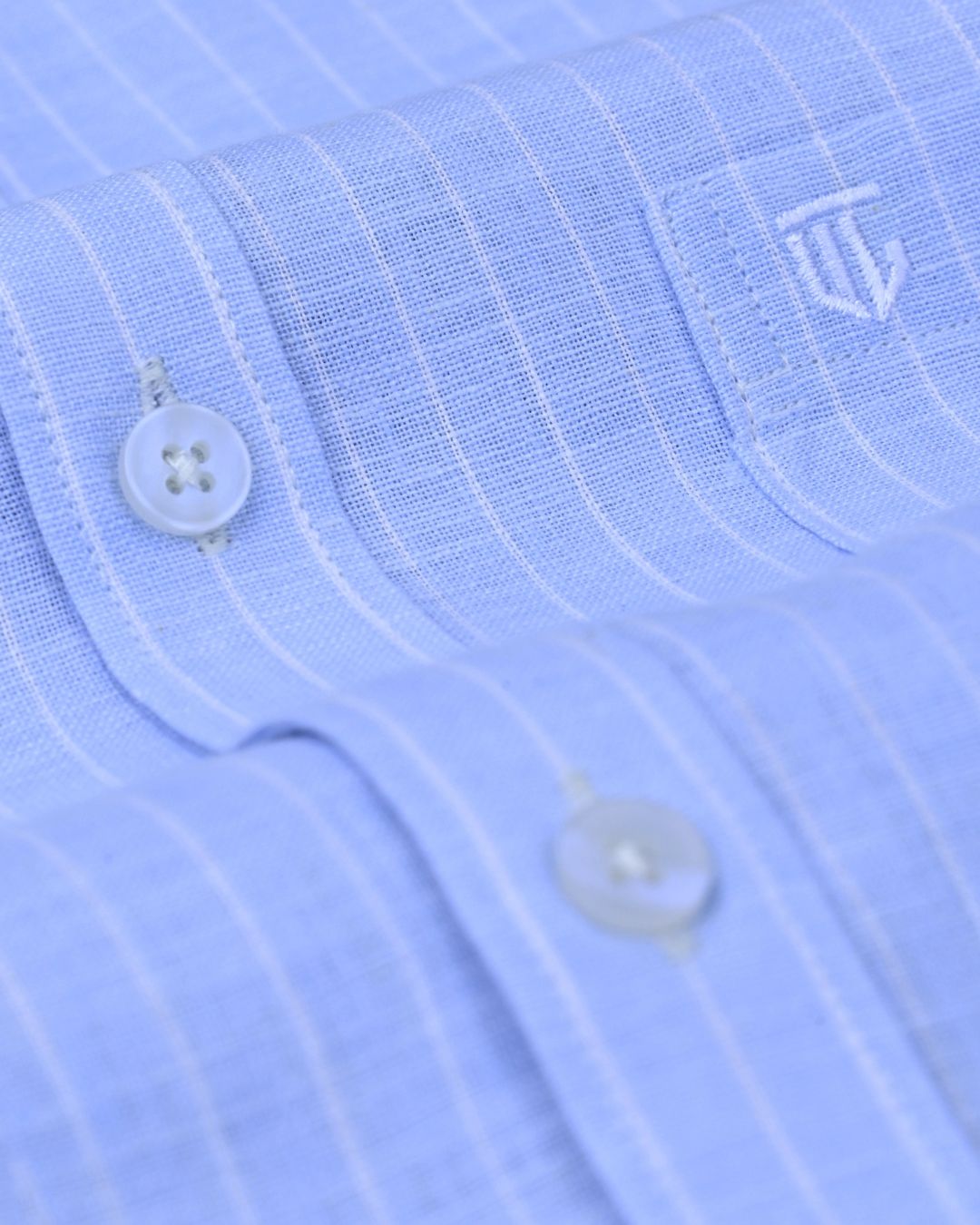 Blue Pastel Stripes - Full Sleeve - Bamboo Linen