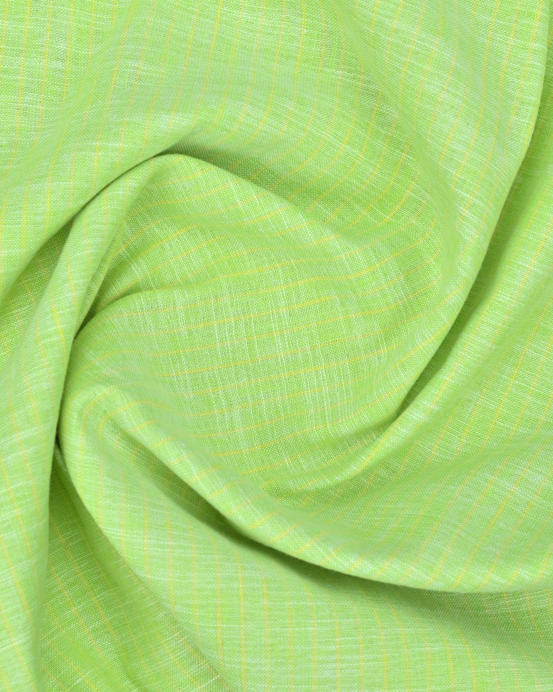 Green & Yellow Stripes - Full Sleeve - Bamboo Linen