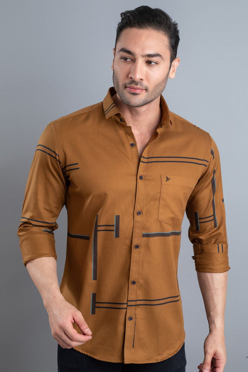 Golden Brown Print -Full-Stain Proof