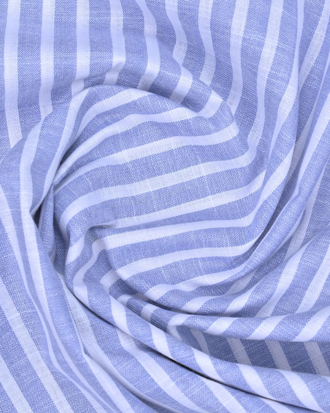 Aqua Blue & White Stripes - Full Sleeve - Bamboo Linen