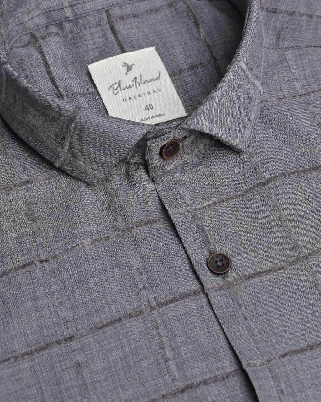 Metallic Grey Oversize Box - Half Sleeve - Airlite Shirt