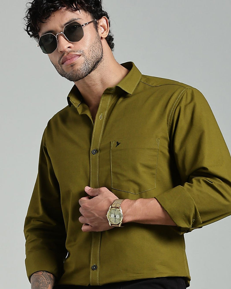 Khaki Green Solid- Full-Stain Proof