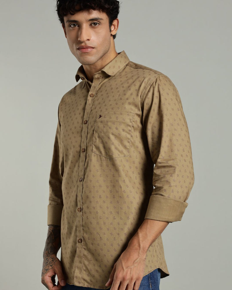 Brown Strike Print -Full-Stain Proof