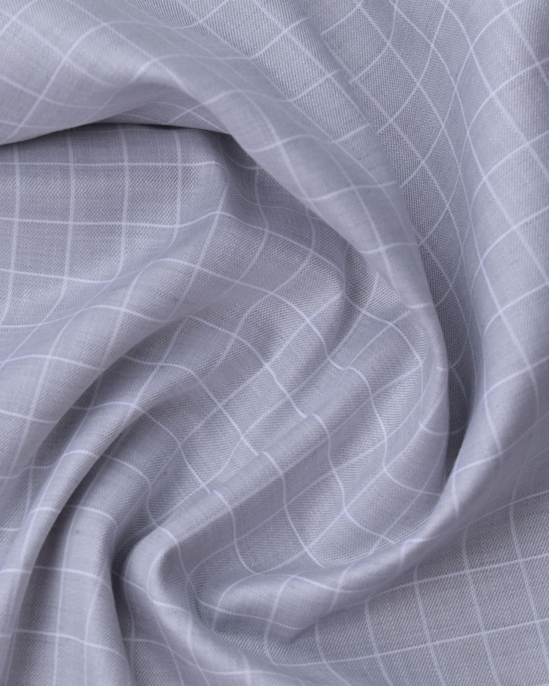 Grey Mini Checks - Full Sleeve - Formal Linen