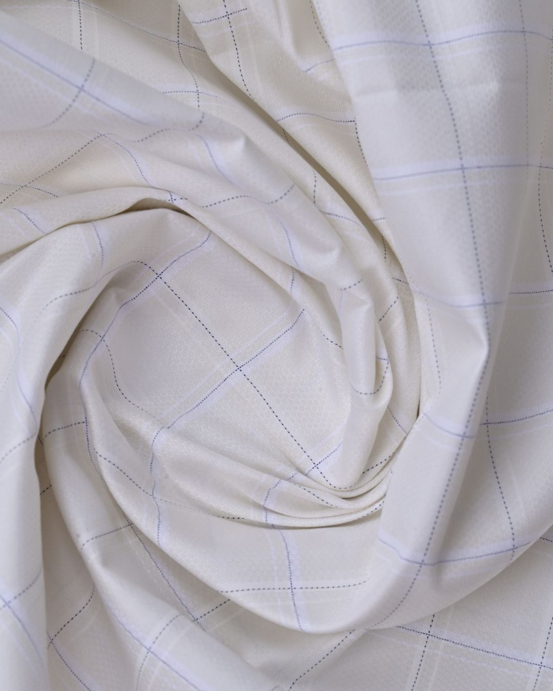 Cream Line Checks - Full Sleeve - Formal Linen