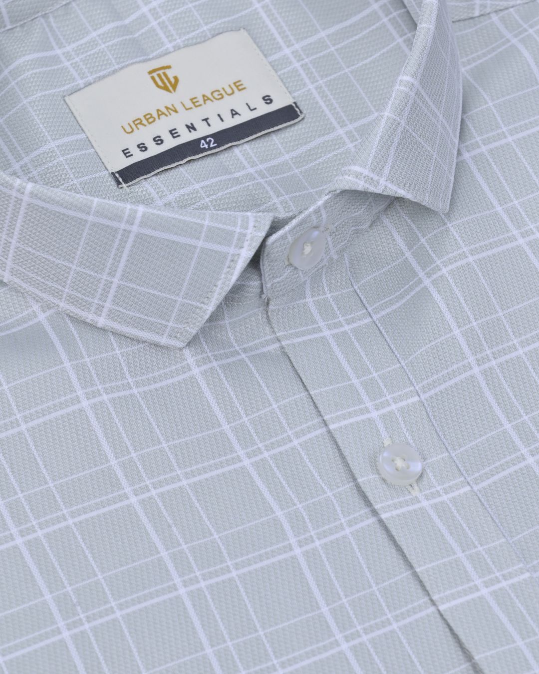 Lite Green Line Checks - Full Sleeve - Formal Linen