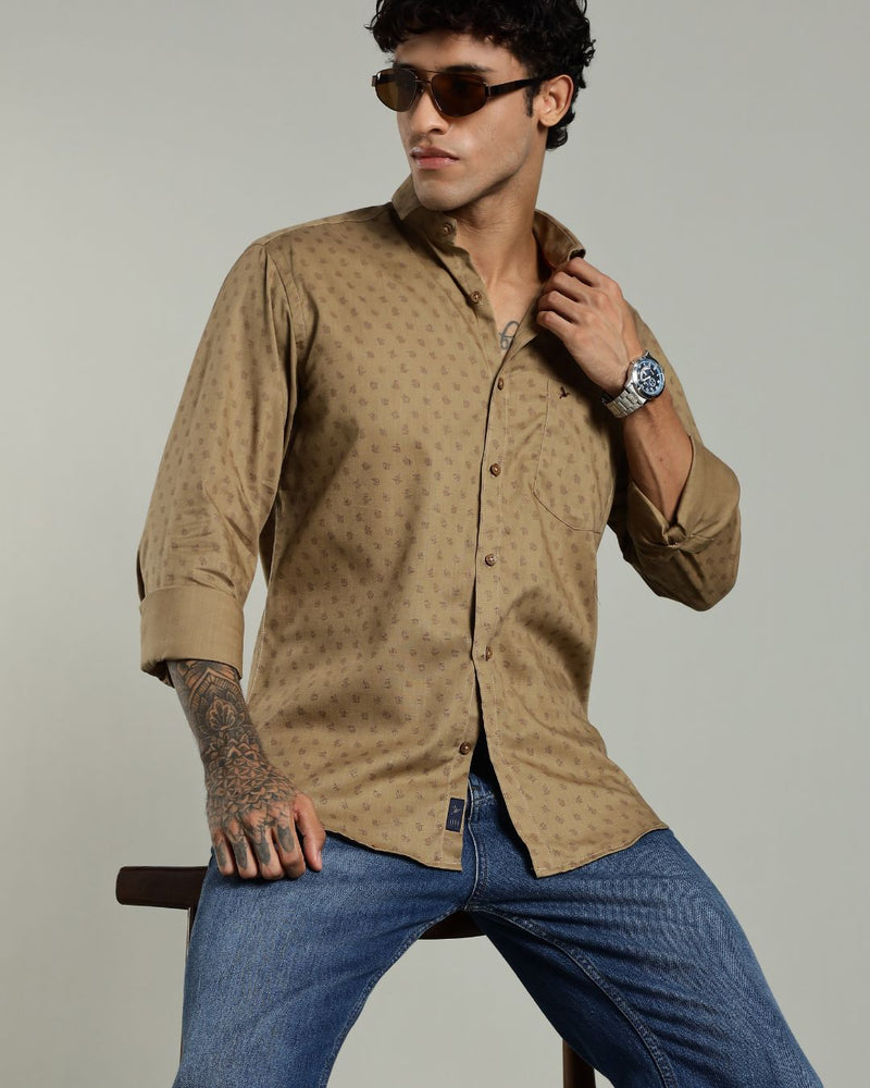 Brown Strike Print -Full-Stain Proof