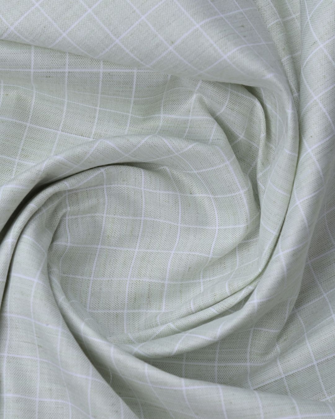Green Mini Checks - Full Sleeve - Formal Linen