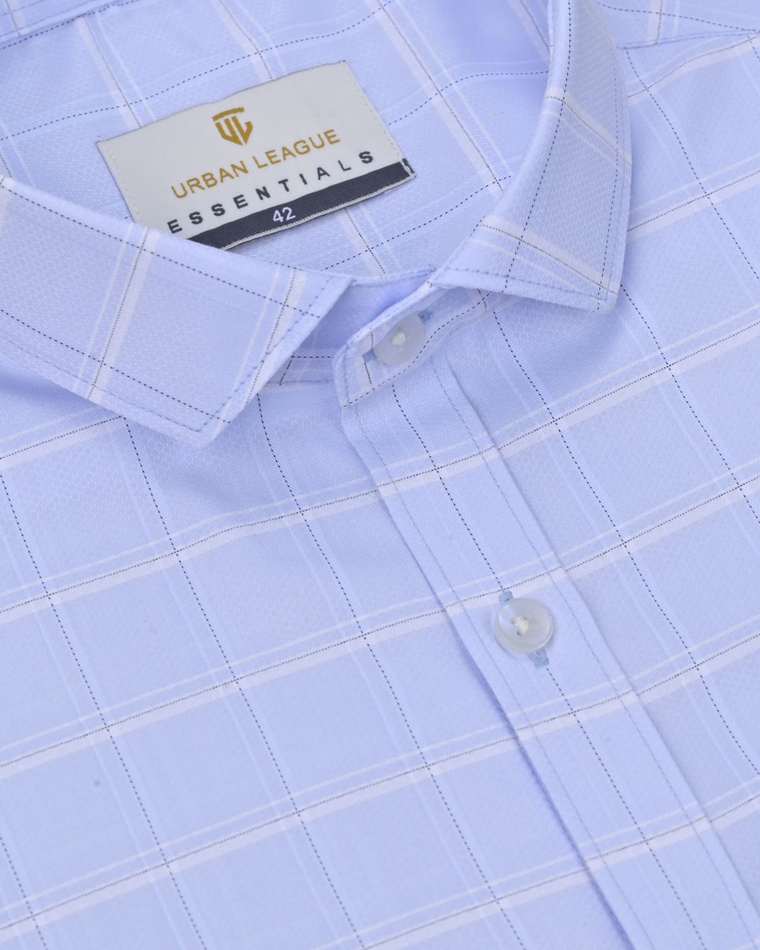 Blue Line Checks - Full Sleeve - Formal Linen