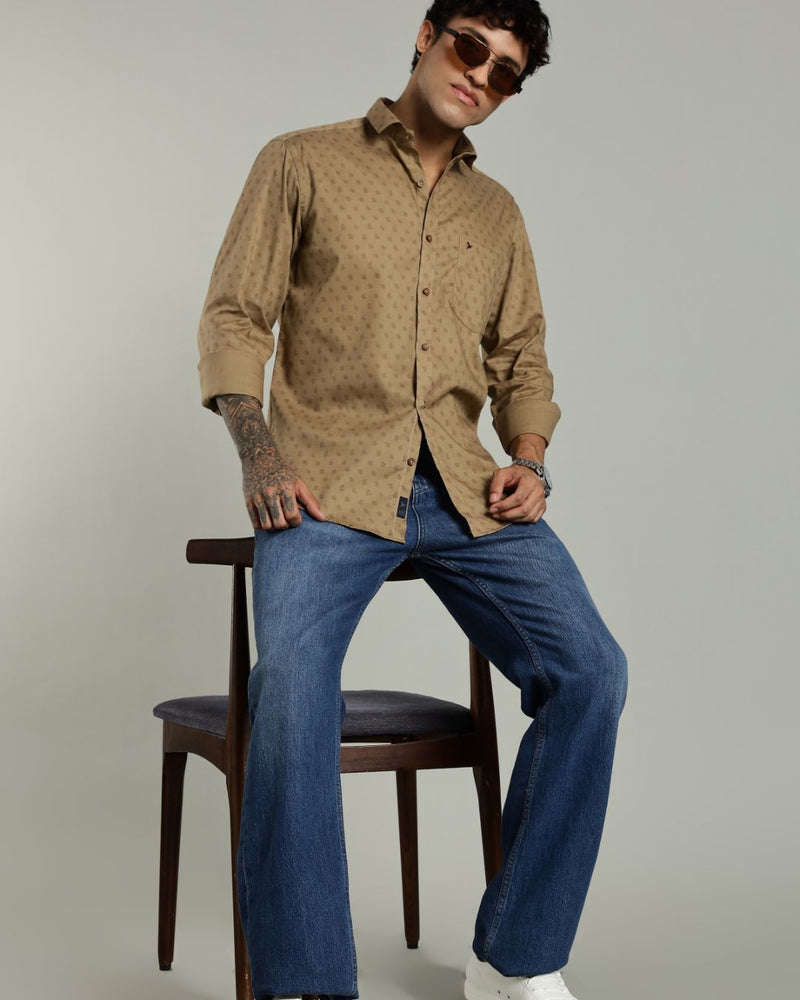 Brown Strike Print -Full-Stain Proof