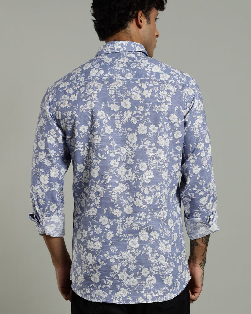 Garden Sky Blue Print -Full-Stain Proof